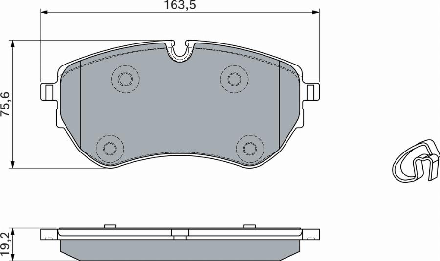 BOSCH 0 986 460 046 — Zestaw klocków hamulcowych, hamulce tarczowe