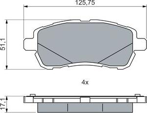 BOSCH 0 986 460 048 - Klocek hamulcowy kpl.