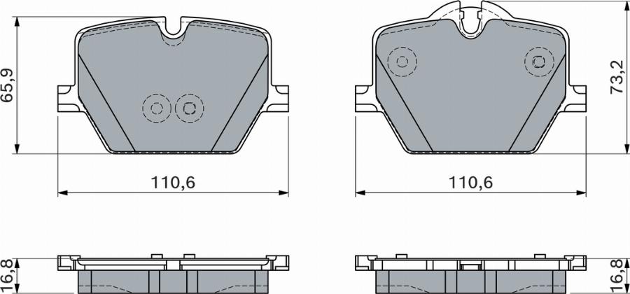 BOSCH 0 986 460 057 — Zestaw klocków hamulcowych, hamulce tarczowe