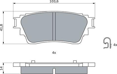 BOSCH 0 986 460 008 - Klocek hamulcowy kpl.