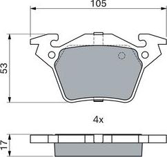 BOSCH 0 986 460 002 - Klocek hamulcowy kpl.