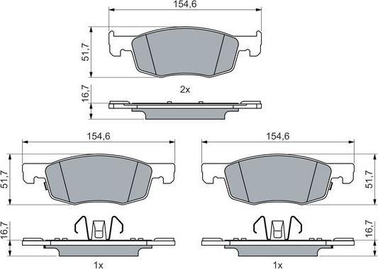 BOSCH 0 986 460 018 — Zestaw klocków hamulcowych, hamulce tarczowe