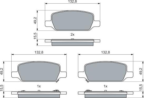 BOSCH 0 986 460 086 — Zestaw klocków hamulcowych, hamulce tarczowe