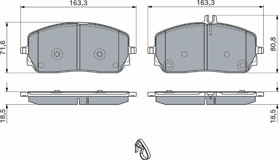 BOSCH 0 986 460 035 — Zestaw klocków hamulcowych, hamulce tarczowe