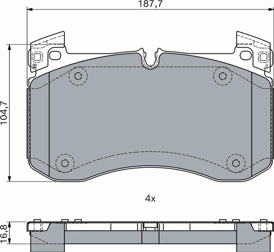 BOSCH 0 986 460 037 — Zestaw klocków hamulcowych, hamulce tarczowe