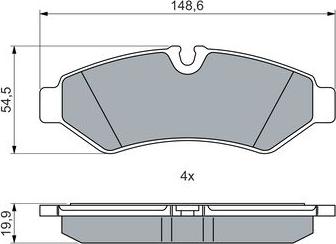 BOSCH 0 986 460 026 - Klocek hamulcowy kpl.