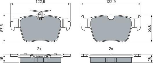 BOSCH 0 986 460 074 — Zestaw klocków hamulcowych, hamulce tarczowe