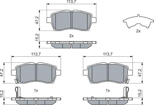 BOSCH 0 986 460 075 — Zestaw klocków hamulcowych, hamulce tarczowe