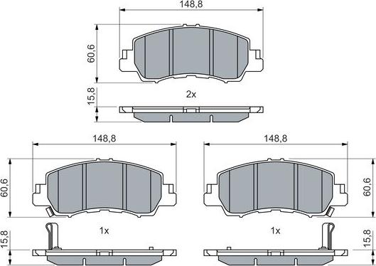 BOSCH 0 986 460 070 - Klocek hamulcowy kpl.