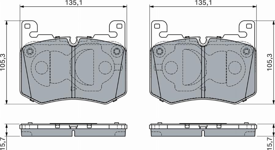 BOSCH 0 986 460 156 — Zestaw klocków hamulcowych, hamulce tarczowe