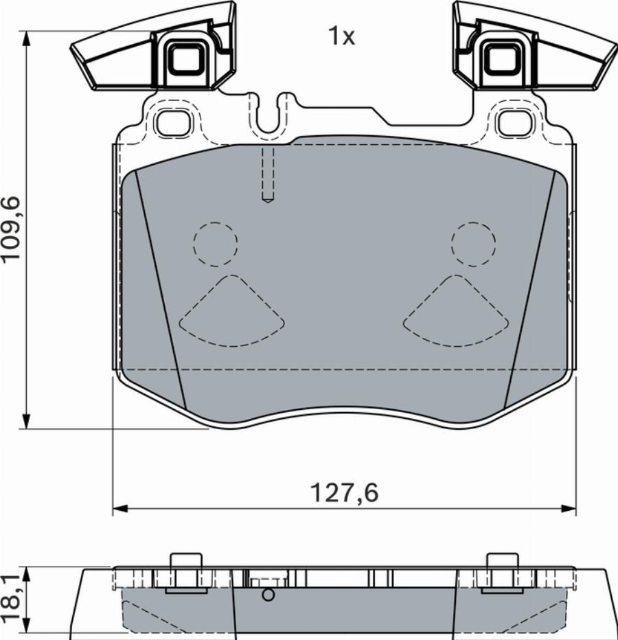 BOSCH 0 986 460 102 — Zestaw klocków hamulcowych, hamulce tarczowe