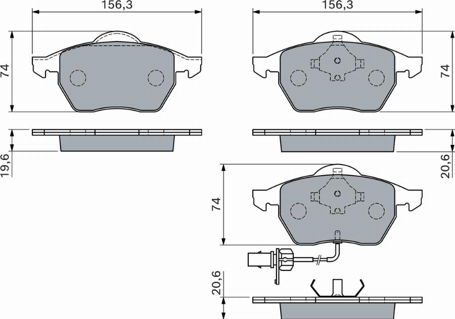 BOSCH 0 986 460 118 — Zestaw klocków hamulcowych, hamulce tarczowe