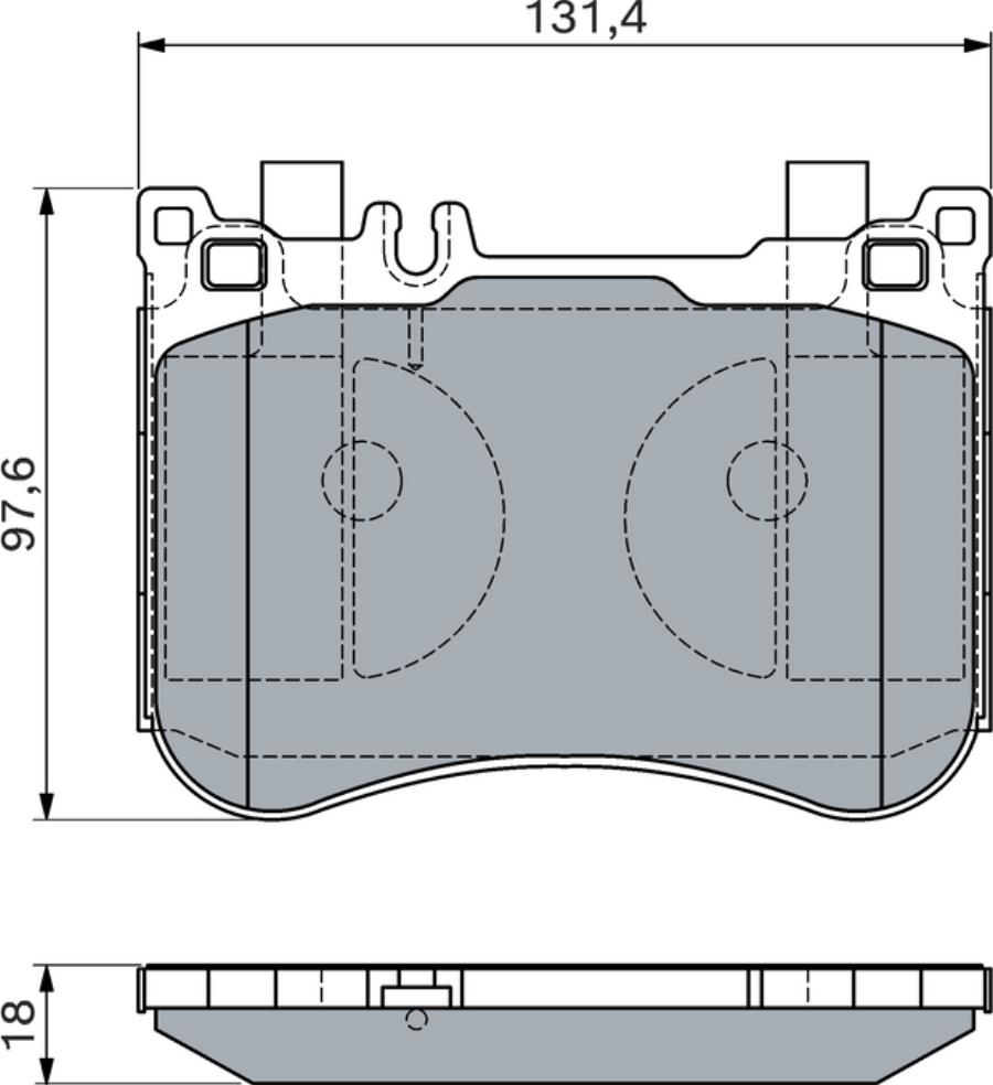 BOSCH 0 986 460 124 — Zestaw klocków hamulcowych, hamulce tarczowe
