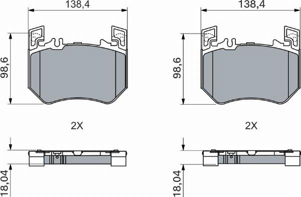 BOSCH 0 986 460 292 — Zestaw klocków hamulcowych, hamulce tarczowe
