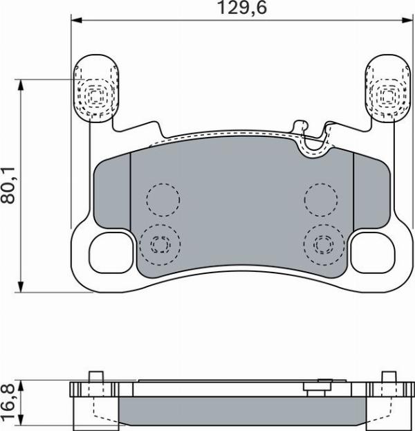 BOSCH 0 986 460 256 — Zestaw klocków hamulcowych, hamulce tarczowe