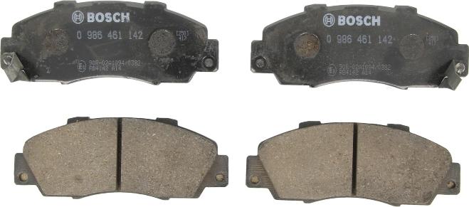 BOSCH 0 986 461 142 — Zestaw klocków hamulcowych, hamulce tarczowe
