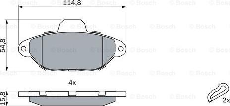 BOSCH 0 986 461 119 - Klocek hamulcowy kpl.
