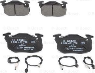 BOSCH 0 986 461 763 — Zestaw klocków hamulcowych, hamulce tarczowe