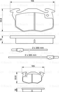 BOSCH 0 986 461 763 - KLOCKI HAMULCOWE PRZÓD