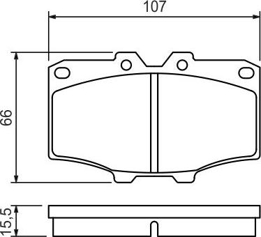 BOSCH 0 986 468 520 — Zestaw klocków hamulcowych, hamulce tarczowe