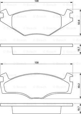 BOSCH 0 986 468 870 - Zestaw klocków hamulcowych, hamulce tarczowe
