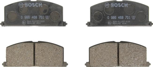BOSCH 0 986 468 701 — Zestaw klocków hamulcowych, hamulce tarczowe
