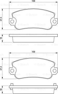 BOSCH 0 986 467 760 - Zestaw klocków hamulcowych, hamulce tarczowe