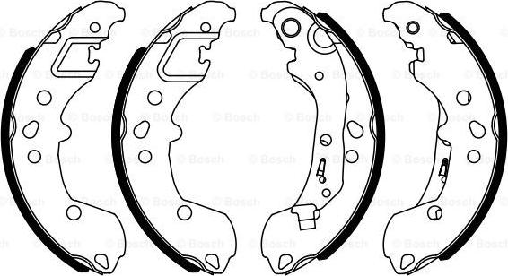 BOSCH 0 986 487 958 — Zestaw szczęk hamulcowych