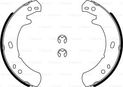 BOSCH 0 986 487 914 — Zestaw szczęk hamulcowych, hamulec postojowy