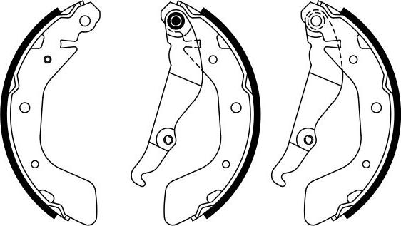 BOSCH 0 986 487 923 — Zestaw szczęk hamulcowych