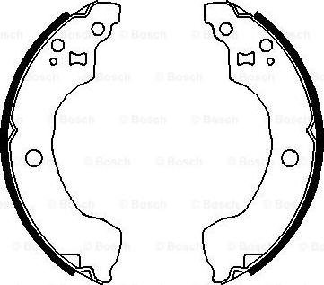 BOSCH 0 986 487 691 — Zestaw szczęk hamulcowych