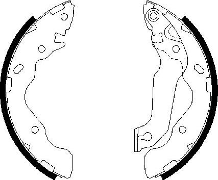 BOSCH 0 986 487 673 — Zestaw szczęk hamulcowych