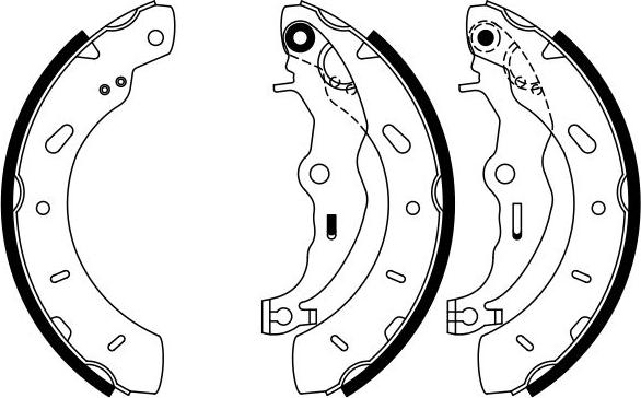 BOSCH 0 986 487 796 — Zestaw szczęk hamulcowych