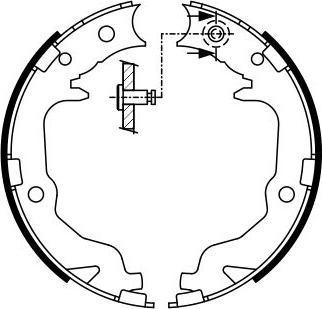 BOSCH 0 986 487 766 — Zestaw szczęk hamulcowych, hamulec postojowy