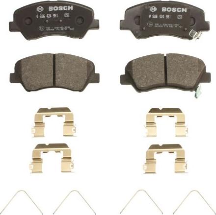 BOSCH 0 986 424 951 — Zestaw klocków hamulcowych, hamulce tarczowe