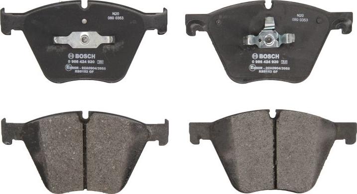 BOSCH 0 986 424 920 — Zestaw klocków hamulcowych, hamulce tarczowe