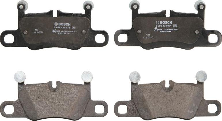 BOSCH 0 986 424 971 — Zestaw klocków hamulcowych, hamulce tarczowe