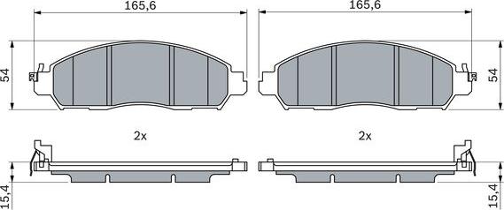 BOSCH 0 986 424 973 — Zestaw klocków hamulcowych, hamulce tarczowe