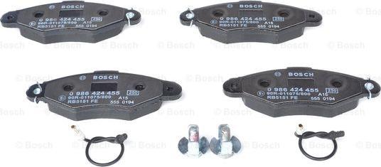 BOSCH 0 986 424 455 - Klocek hamulcowy kpl.