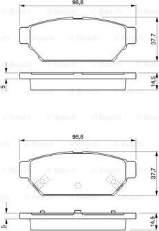 BOSCH 0 986 424 464 - KLOCKI HAMULCOWE TYŁ