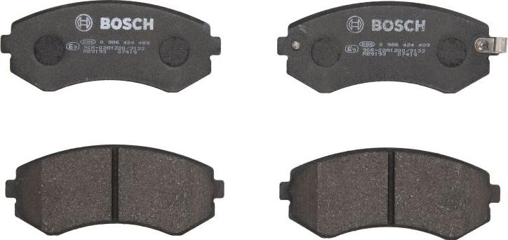 BOSCH 0 986 424 489 — Zestaw klocków hamulcowych, hamulce tarczowe