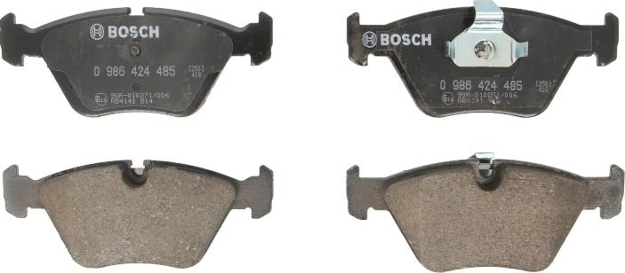 BOSCH 0 986 424 485 — Zestaw klocków hamulcowych, hamulce tarczowe