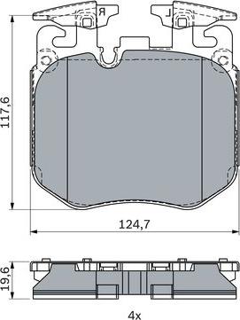 BOSCH 0 986 424 431 — Zestaw klocków hamulcowych, hamulce tarczowe