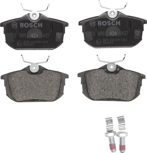 BOSCH 0 986 424 427 — Zestaw klocków hamulcowych, hamulce tarczowe