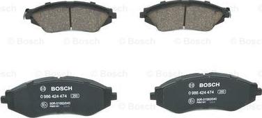 BOSCH 0 986 424 474 - Klocek hamulcowy kpl.