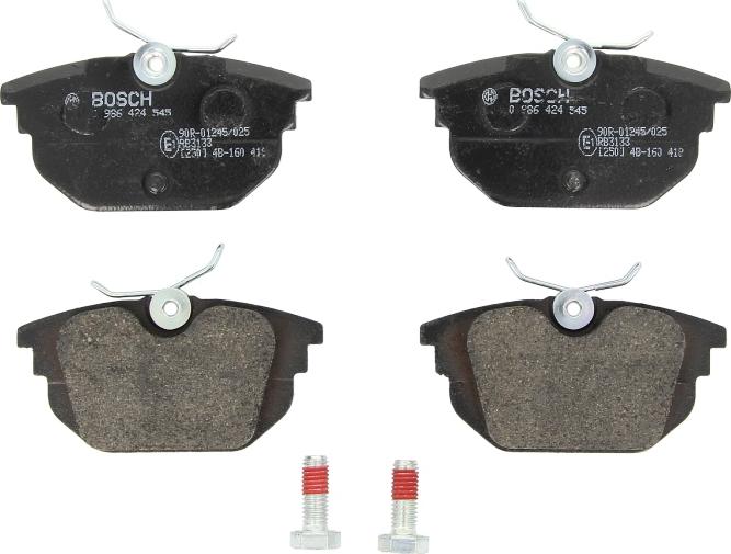 BOSCH 0 986 424 545 — Zestaw klocków hamulcowych, hamulce tarczowe