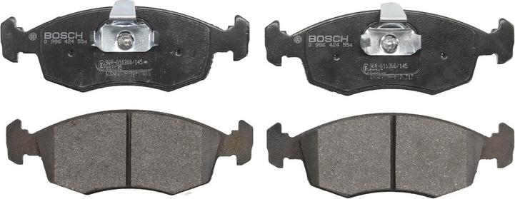 BOSCH 0 986 424 554 — Zestaw klocków hamulcowych, hamulce tarczowe