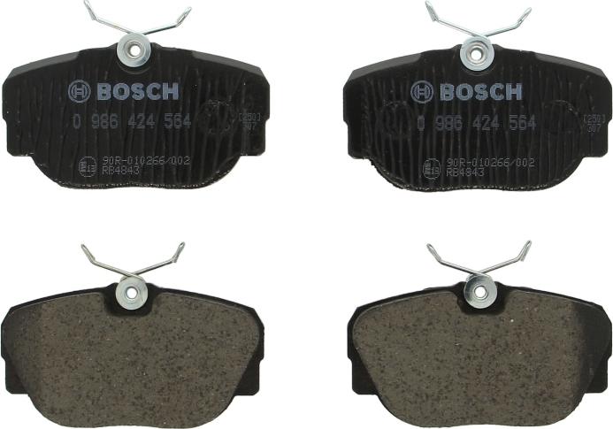 BOSCH 0 986 424 564 — Zestaw klocków hamulcowych, hamulce tarczowe