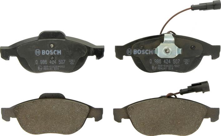 BOSCH 0 986 424 507 — Zestaw klocków hamulcowych, hamulce tarczowe