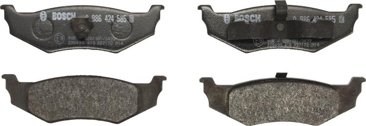 BOSCH 0 986 424 585 — Zestaw klocków hamulcowych, hamulce tarczowe